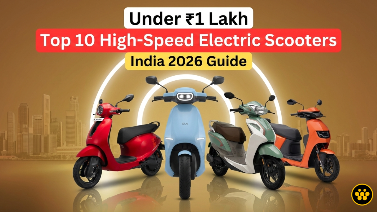 Top 10 High-Speed Electric Scooters Under ₹1 Lakh in 2026: Speed, Range, and Real-World Specs Revealed