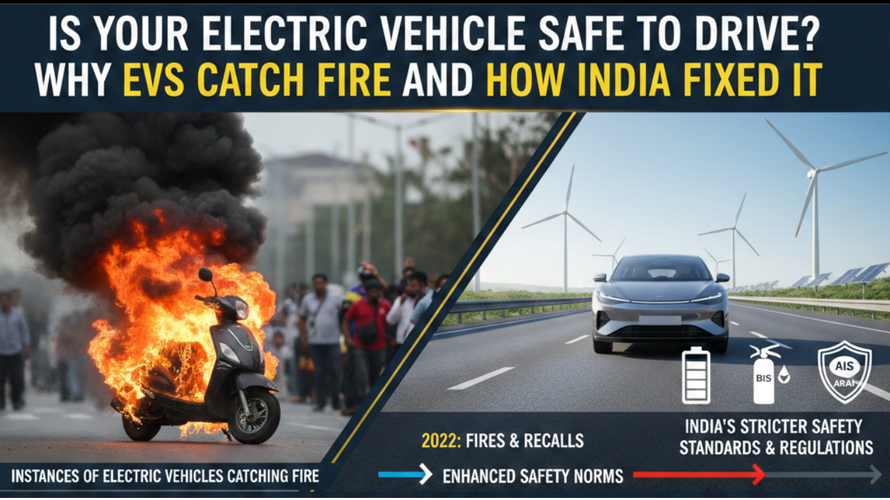 Is Your Electric Vehicle Safe to Drive? Why EVs catch fire and how India fixed it?