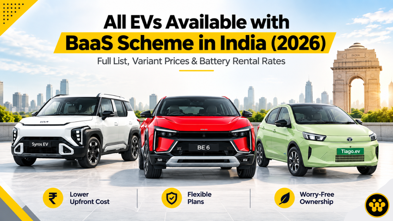 All EVs Available with BaaS Scheme in India (2026): Full List, Variant Prices & Battery Rental Rates