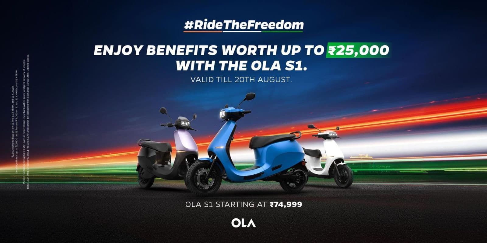 Ola “Ride the Freedom” Sale: Enjoy offers worth Rs 25000