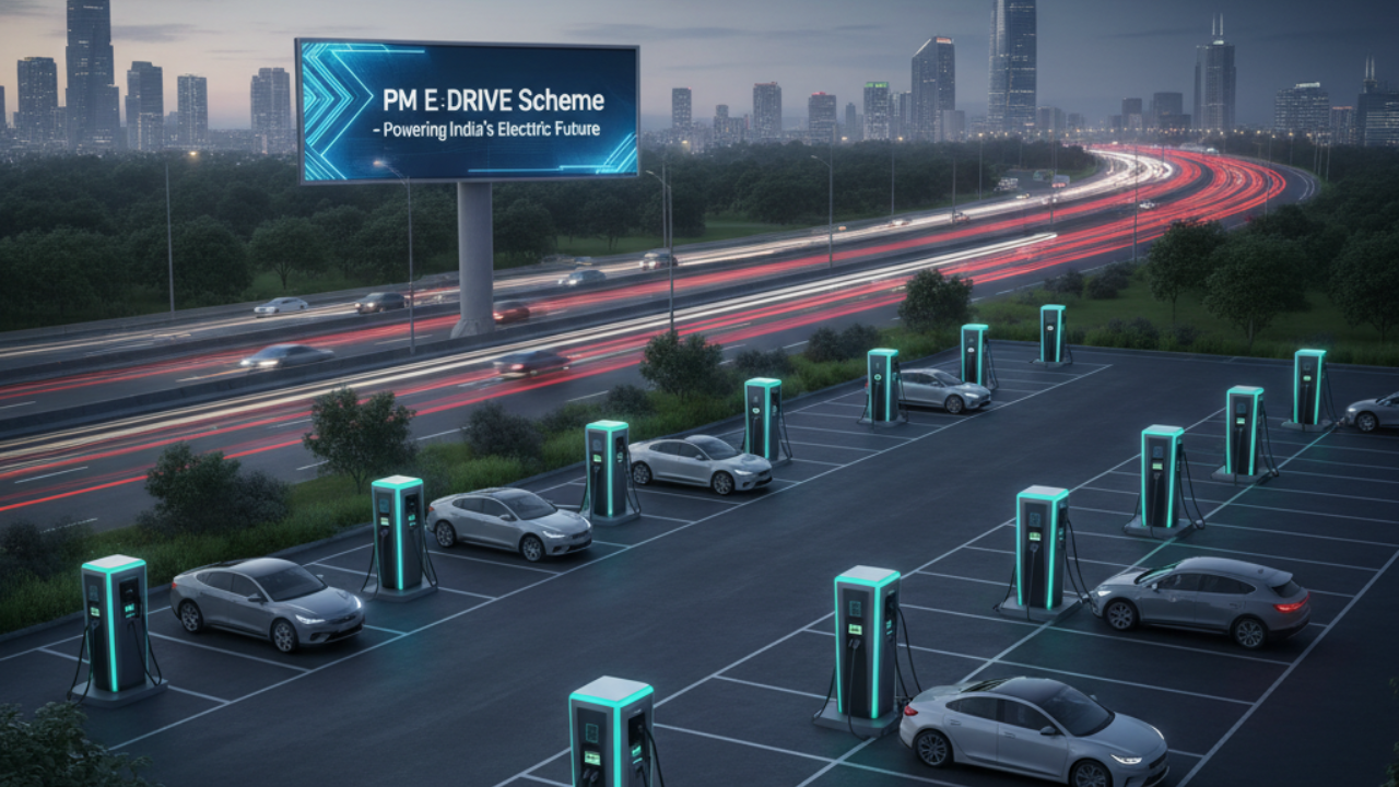 PM E-DRIVE Scheme: Government Unlocks ₹2,000 Cr Tiered Subsidy to Build 72,300 EV Charging Stations