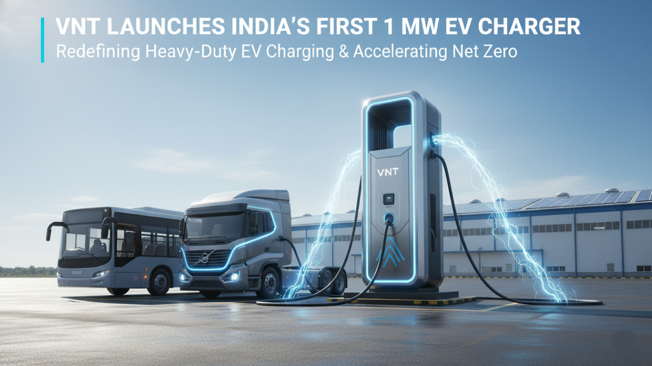 VNT Pioneers Ultra-Fast Charging: India's First 1 MW EV Charger Launched