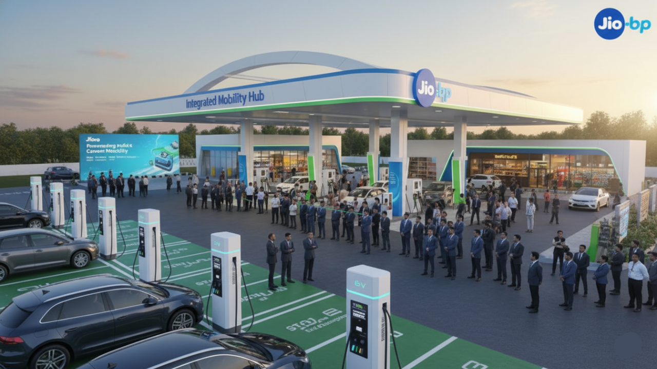 Jio-bp Unveils India's Largest Integrated Mobility Hub in Bengaluru: 28-Point EV Charging Station Now Open at Devanahalli