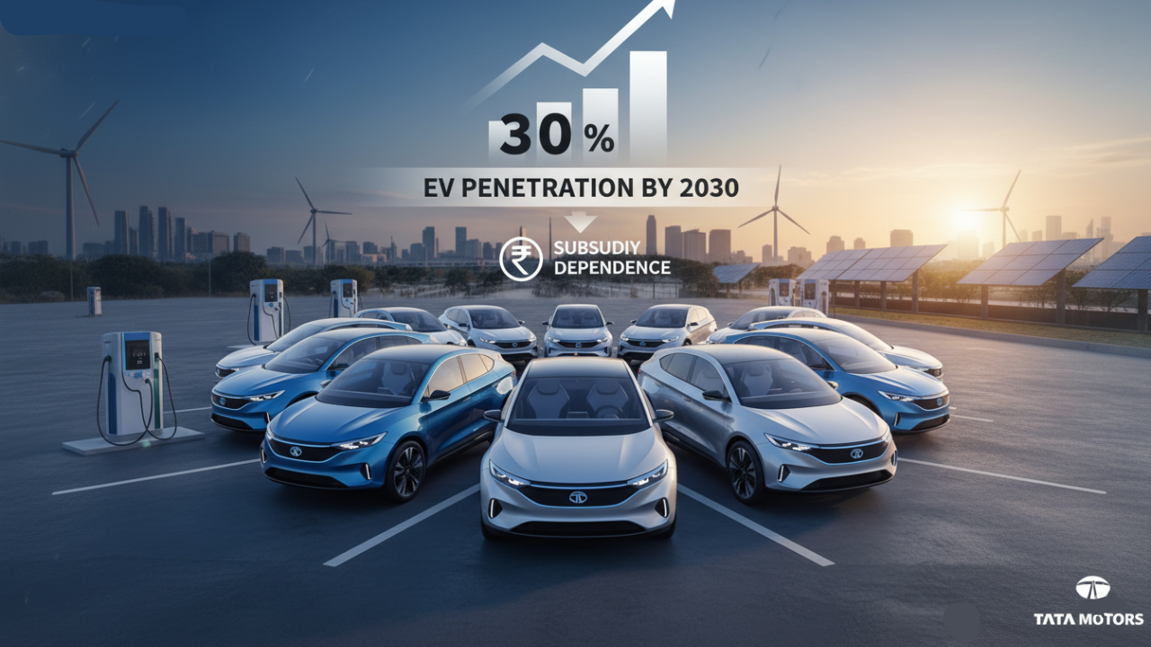 Tata Motors Confident on 30% EV Penetration by 2030; Sees Subsidy Dependence Declining
