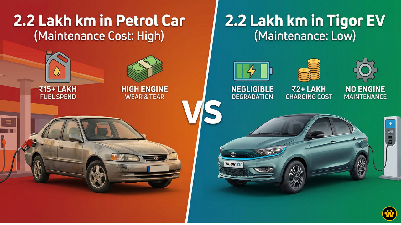Tata Tigor EV Clocks 2.26 Lakh Km with Zero Battery Degradation: A Real-World Milestone
