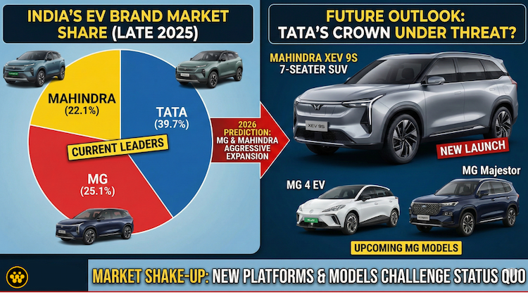 India EV Market Share 2025: Tata vs MG vs Mahindra Sales Report | EVINDIA
