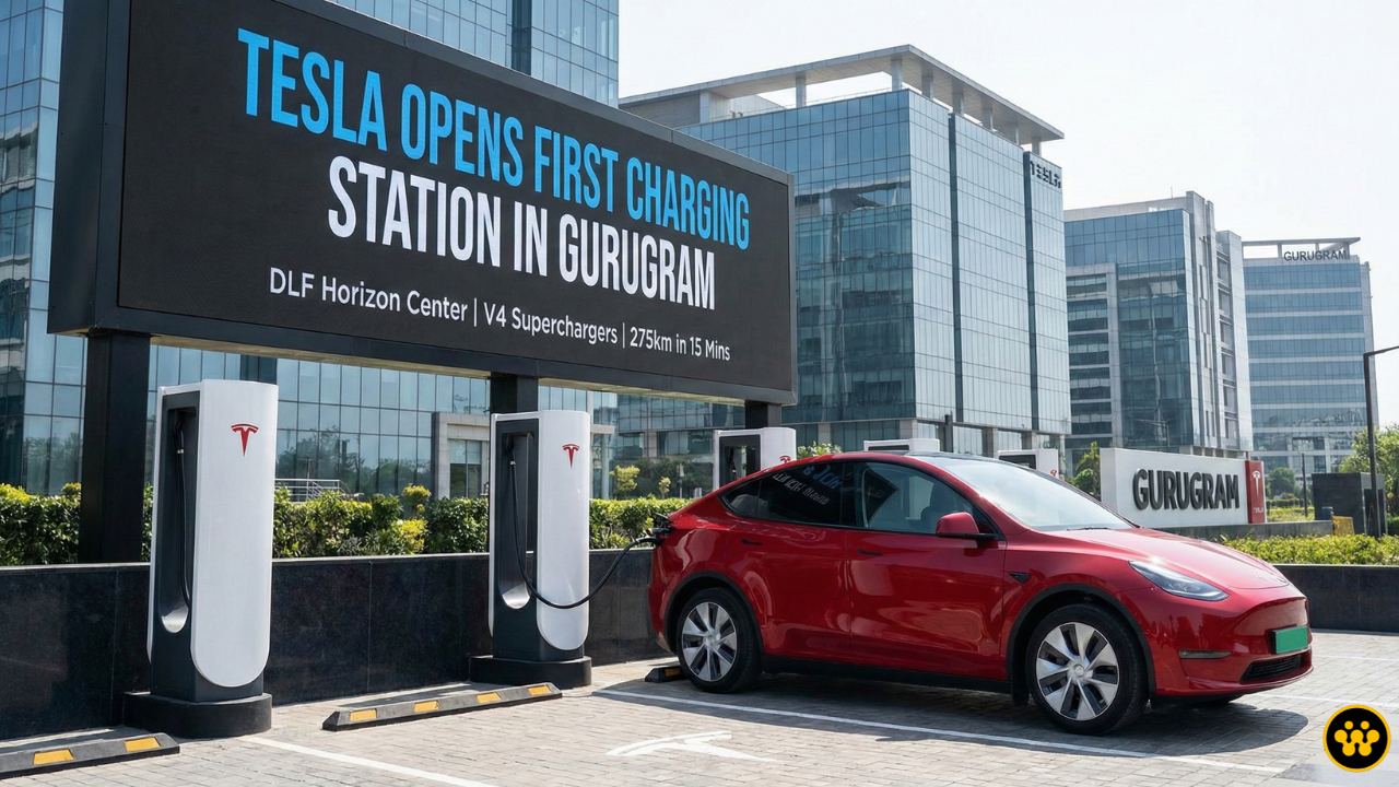 Tesla Opens First Charging Station in Gurugram: Major Boost for Tesla India Infrastructure
