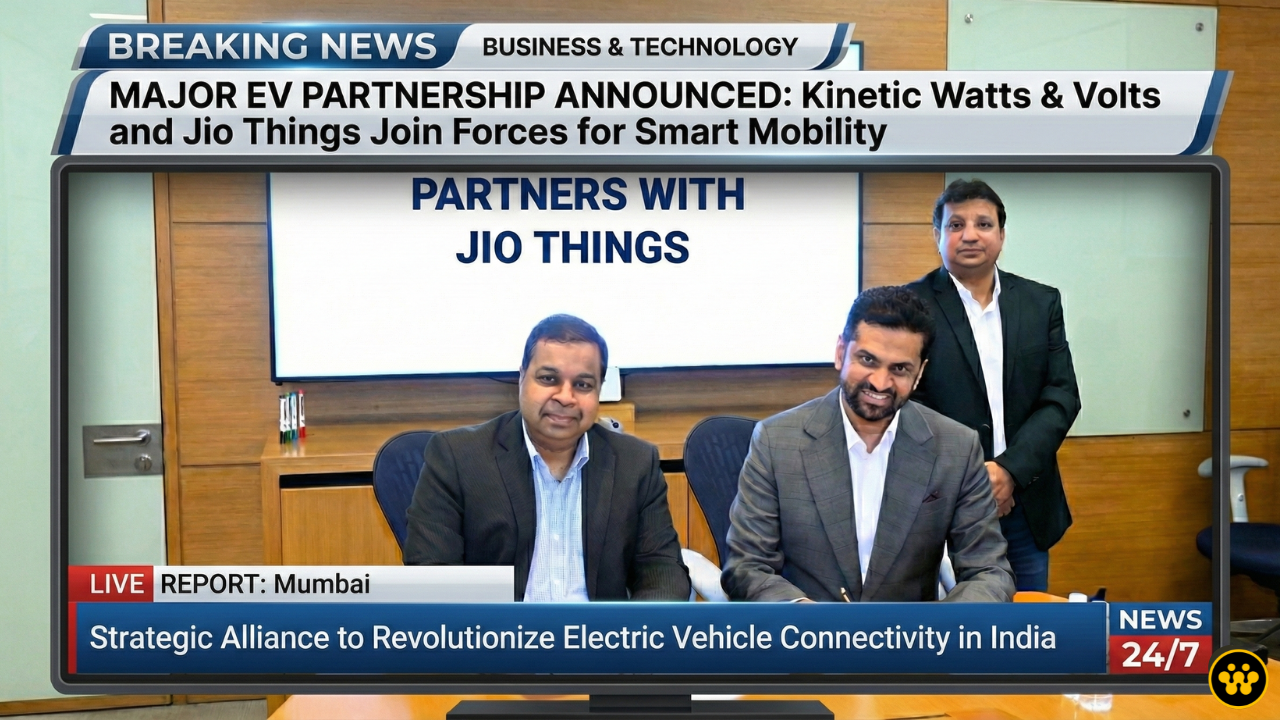 Kinetic Watts & Volts Partners with Jio Things to Launch Voice-Enabled, Connected Electric Scooters in India
