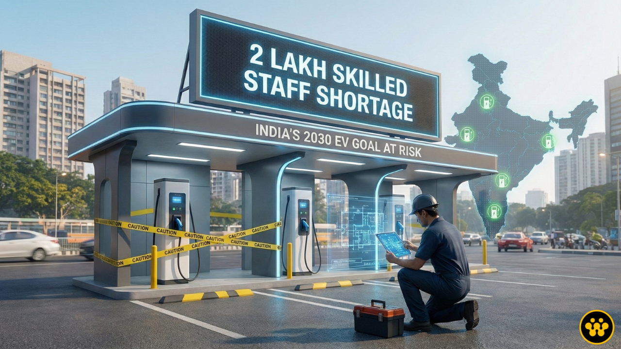 India faces Major EV Hurdle: 2 Lakh Skilled Charging Staff Needed by 2030