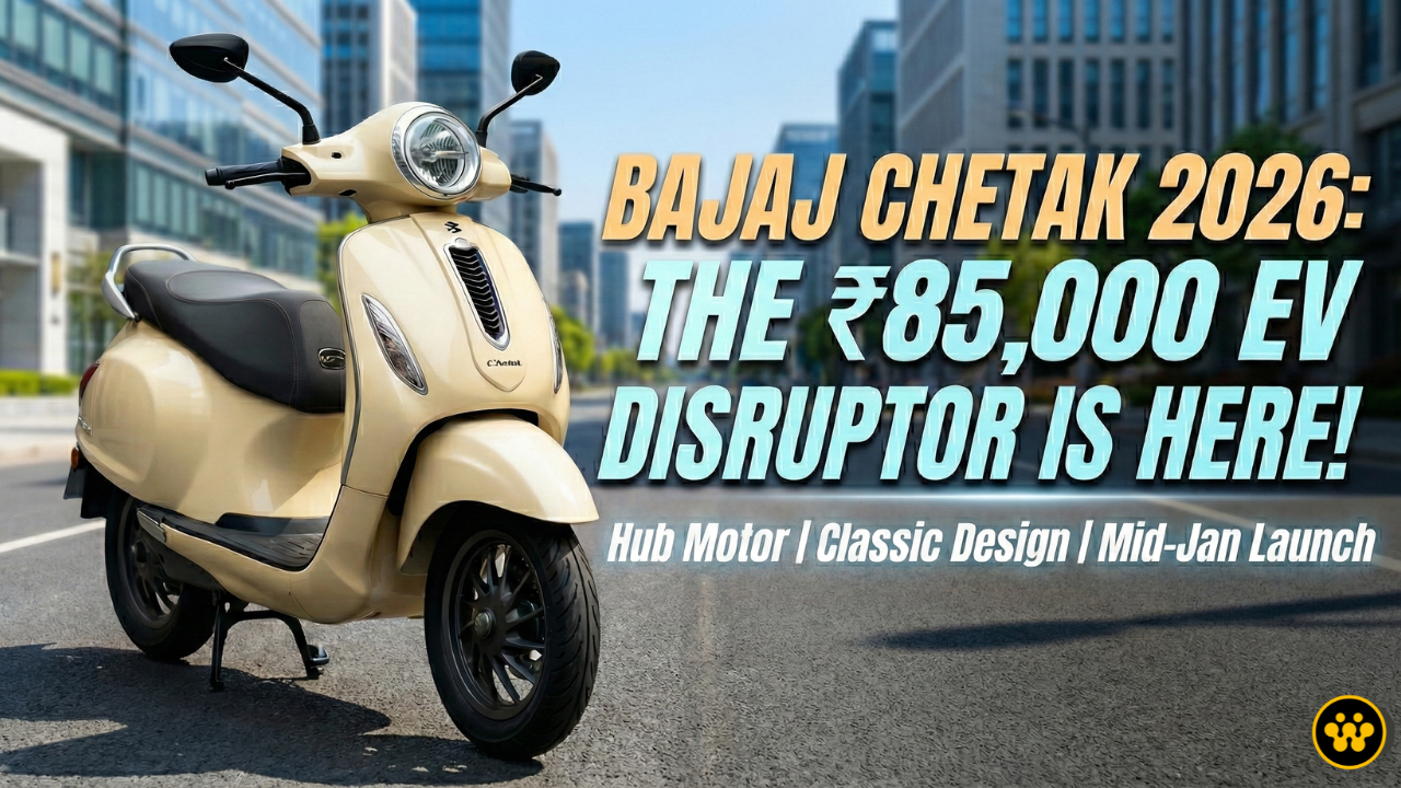 Bajaj Chetak 2026: Mid-January Launch to Disrupt Under-₹1 Lakh EV Segment