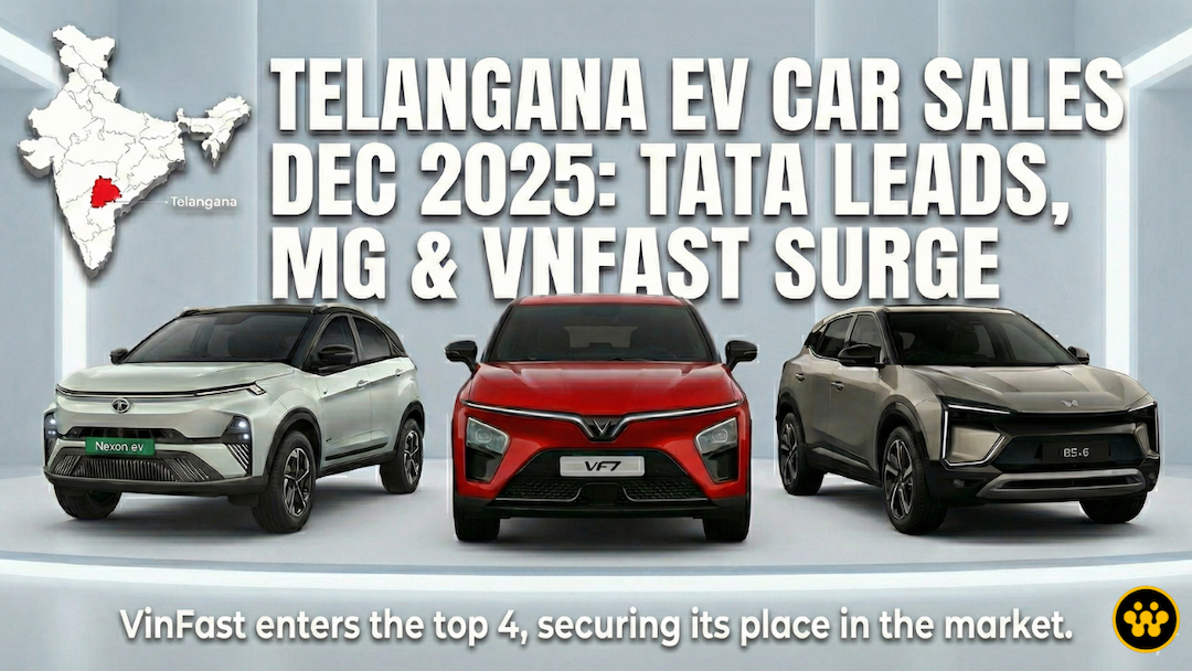 Telangana EV Car Sales Dec 2025: Tata Leads, MG Surges, VinFast Enters ...