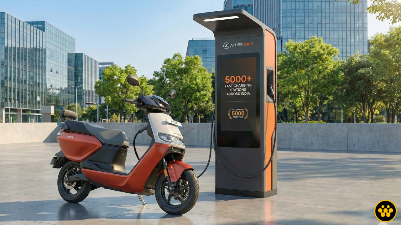 Ather Energy Hits Major Milestone: Network Scalls to 5,000+ Fast Chargers Across India