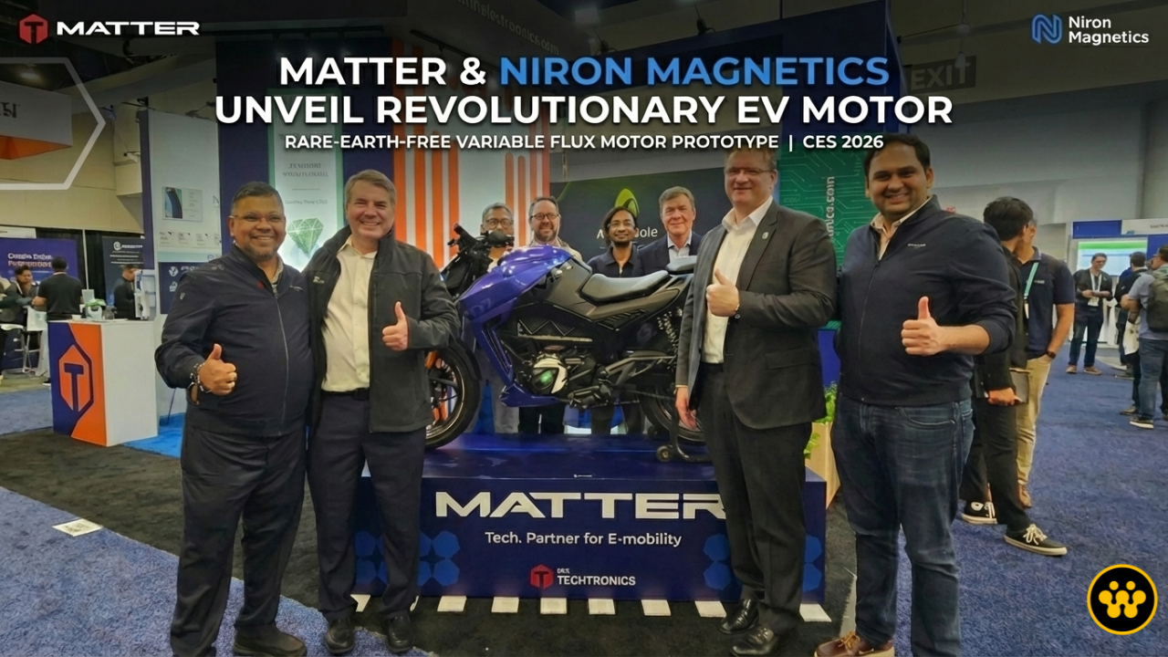Matter and Niron Magnetics Unveil Revolutionary "Rare-Earth-Free" EV Motor at CES 2026