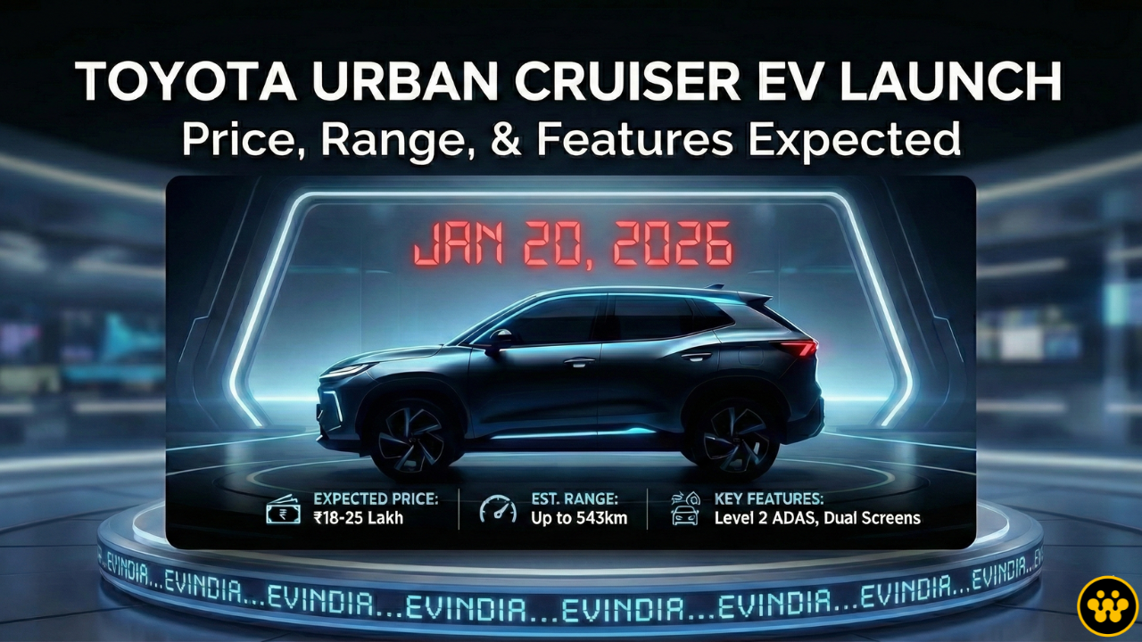 Toyota Urban Cruiser EV Launch Tomorrow: Price, Range, and Features Expected