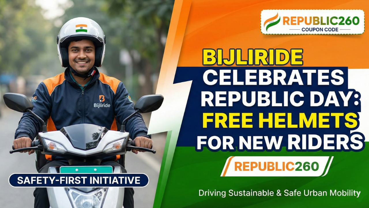 Bijliride Announces ‘Safety-First’ Republic Day Campaign: Free Helmets for New Riders
