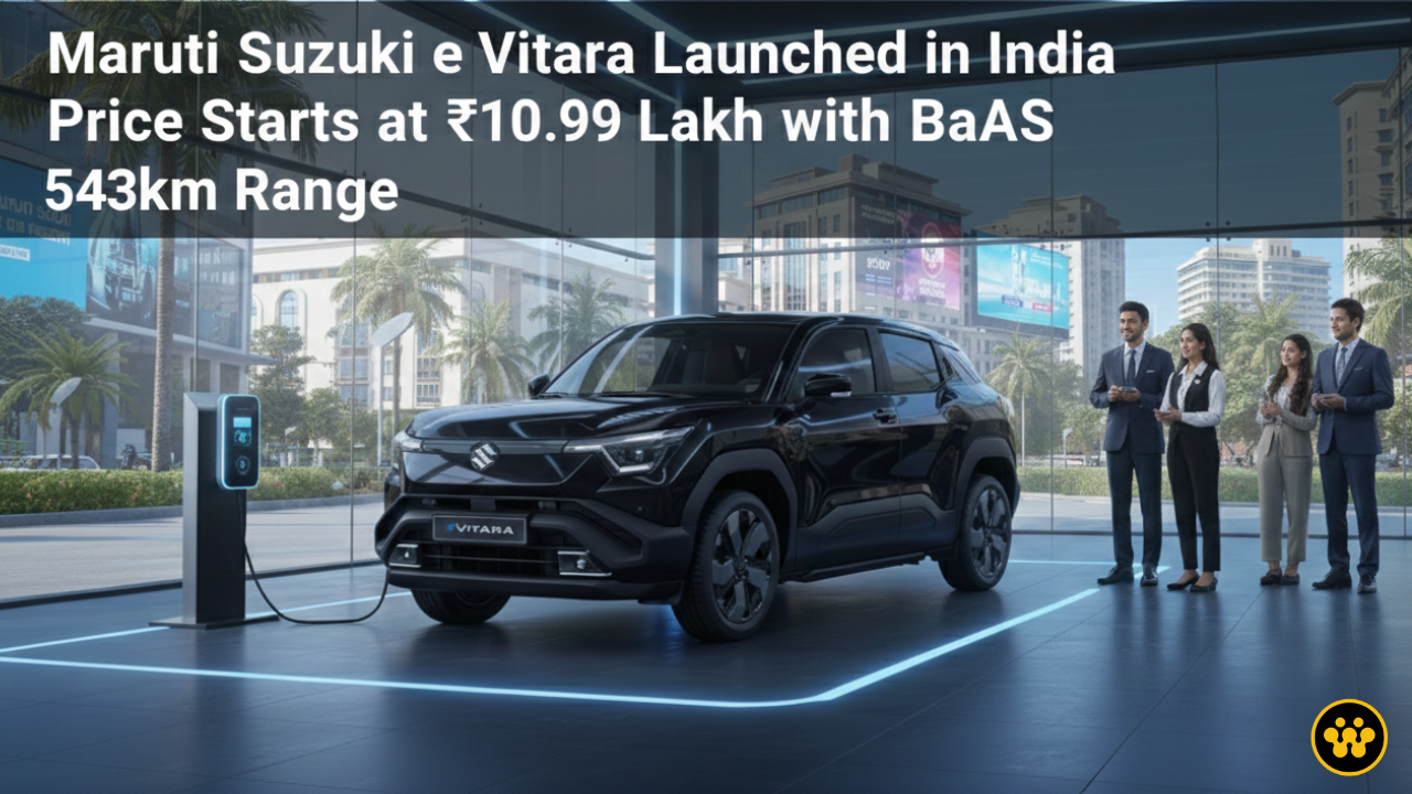 Maruti Suzuki eVitara Launched in India: Price Starts at ₹10.99 Lakh with BaaS; 543km Range and More