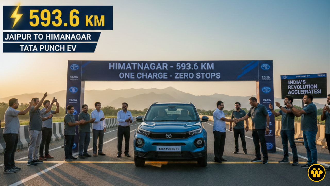 Tata Punch EV Facelift 2026: Historic 593km Range Test Shocks India Ahead of Launch