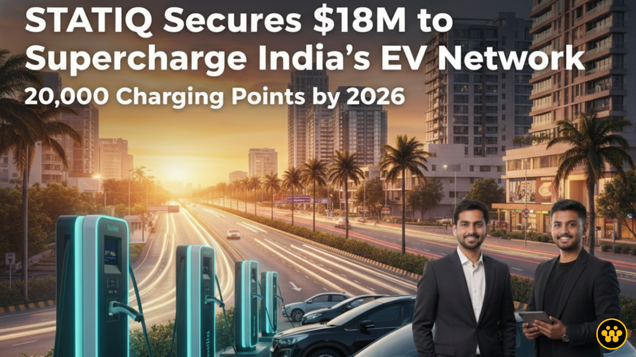 Statiq Secures $18 Million Funding to Scale EV Charging Network Across India