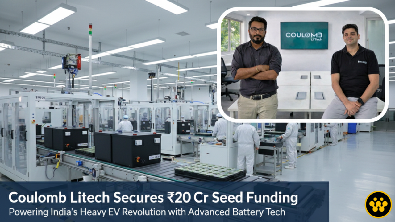 Coulomb Litech Raises ₹20 Crore in Seed Funding to Scale Heavy EV Battery Manufacturing