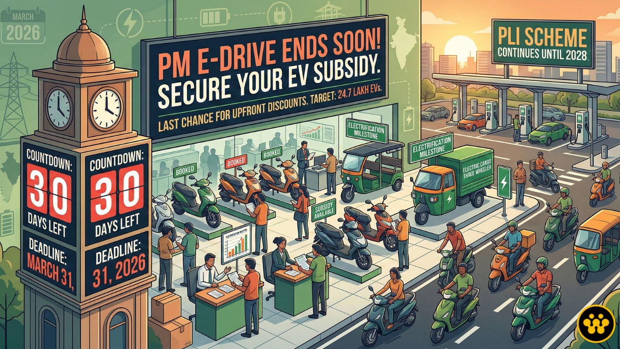 The Final Countdown: PM E-DRIVE Subsidy Set to Expire This March