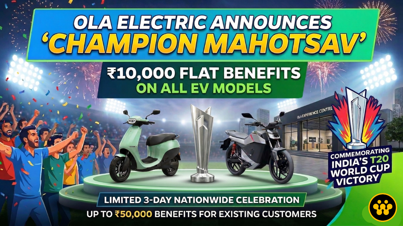 Ola Electric Announces ‘Champion Mahotsav’: ₹10,000 Benefits on All EV Models