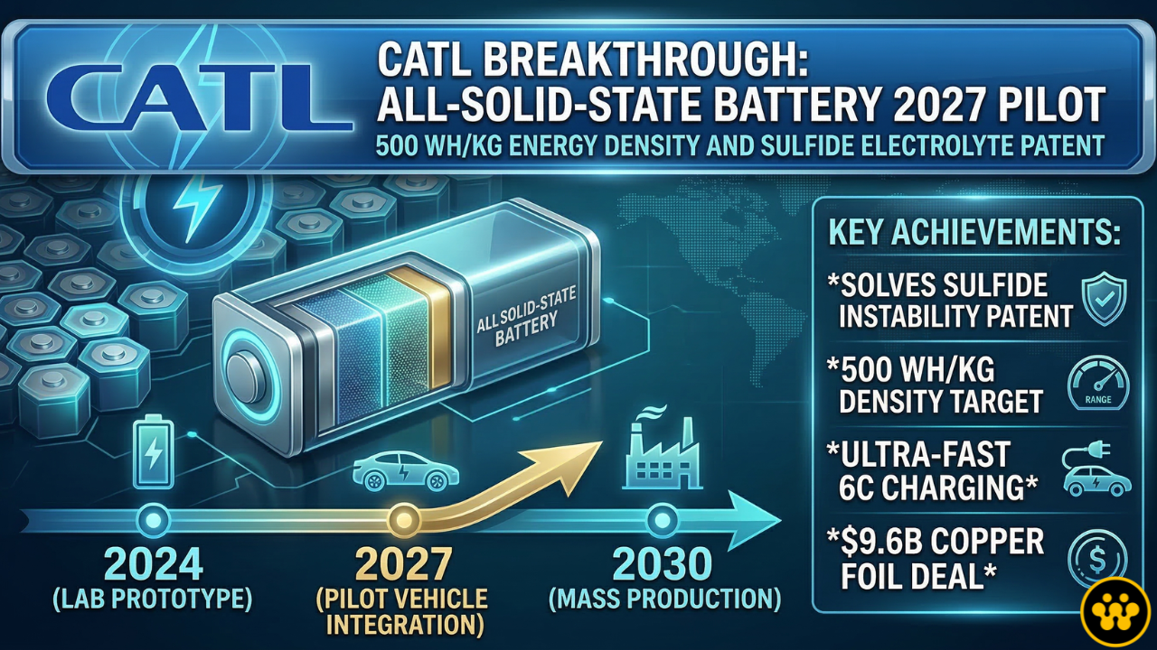 CATL Solid State Battery Breakthrough: 500 Wh/kg and 2027 Pilot Production Confirmed