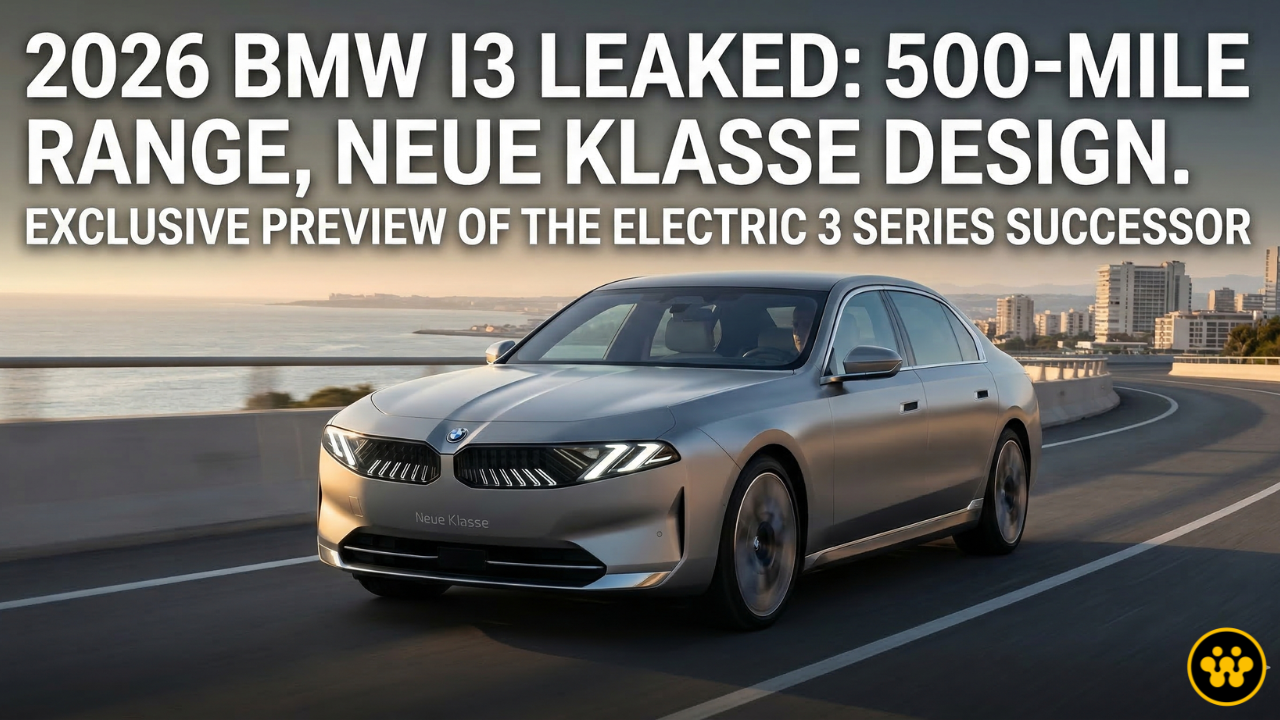 BMW i3 Neue Klasse Sedan Leaked: 500-Mile Range and Radical Design Revealed