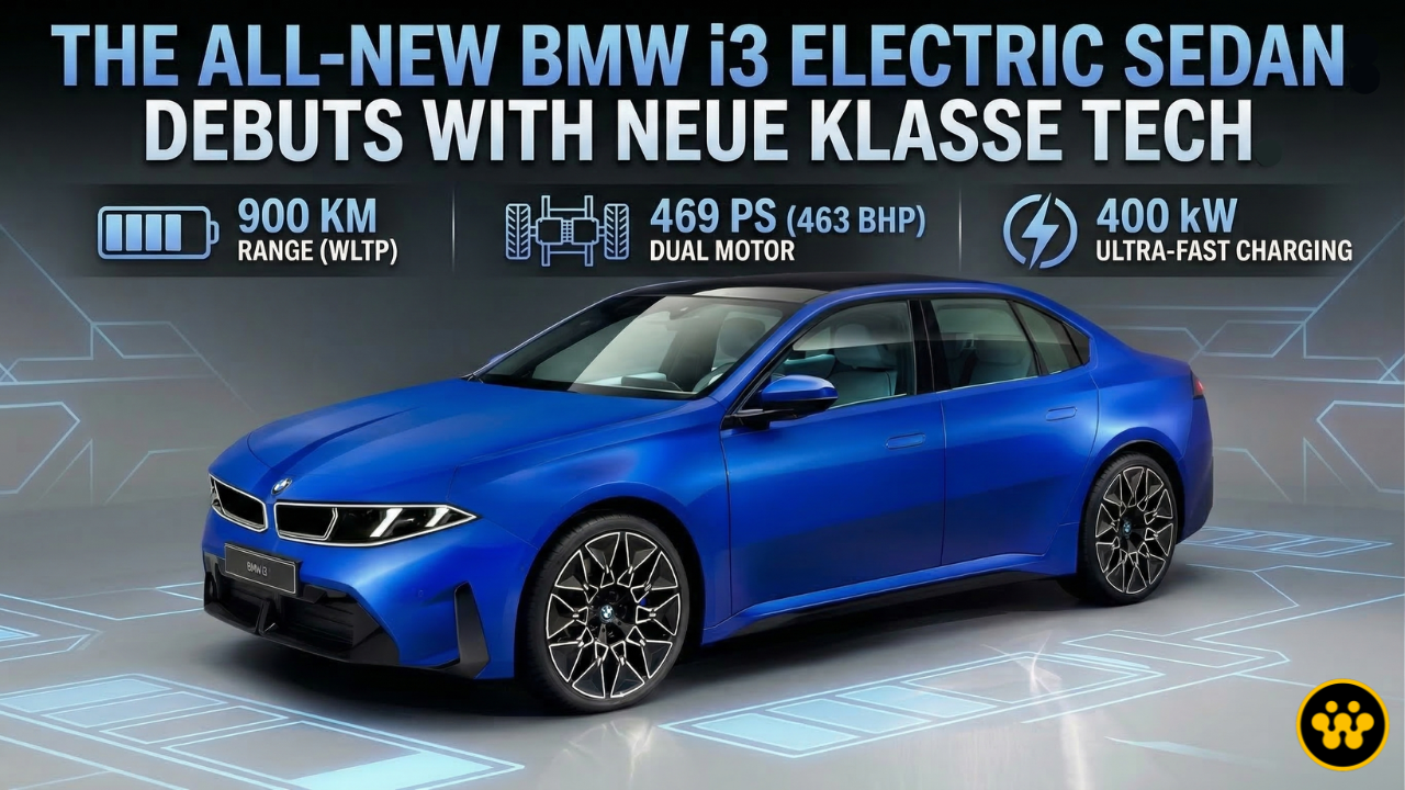 BMW i3 Electric Sedan Revealed: 900 km Range and 469 PS Power for the Neue Klasse Era