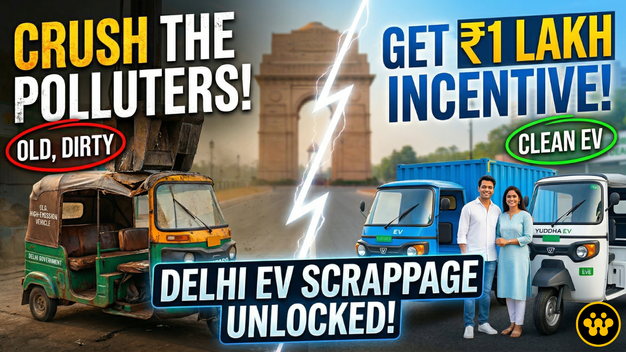 Delhi's New EV Scrappage Scheme: Get Up to ₹1 Lakh for Your Old Vehicle