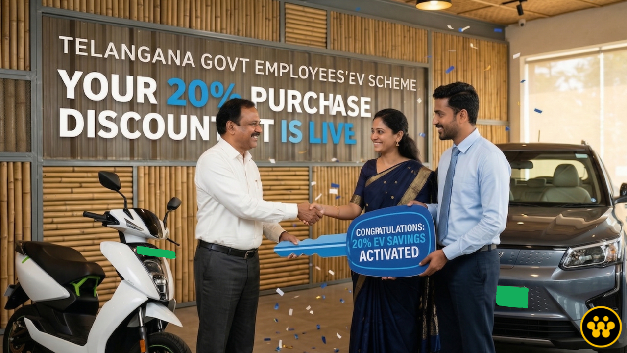 Telangana Launches India’s First State-Negotiated EV Discount: Up to 20% Off for Govt Employees