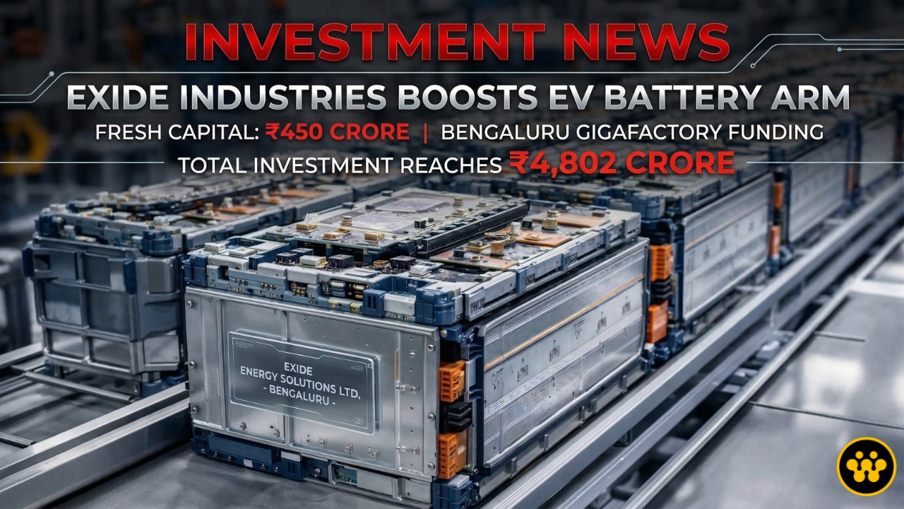 Exide Industries Infuses ₹450 Crore into EESL for Bengaluru EV Battery Plant