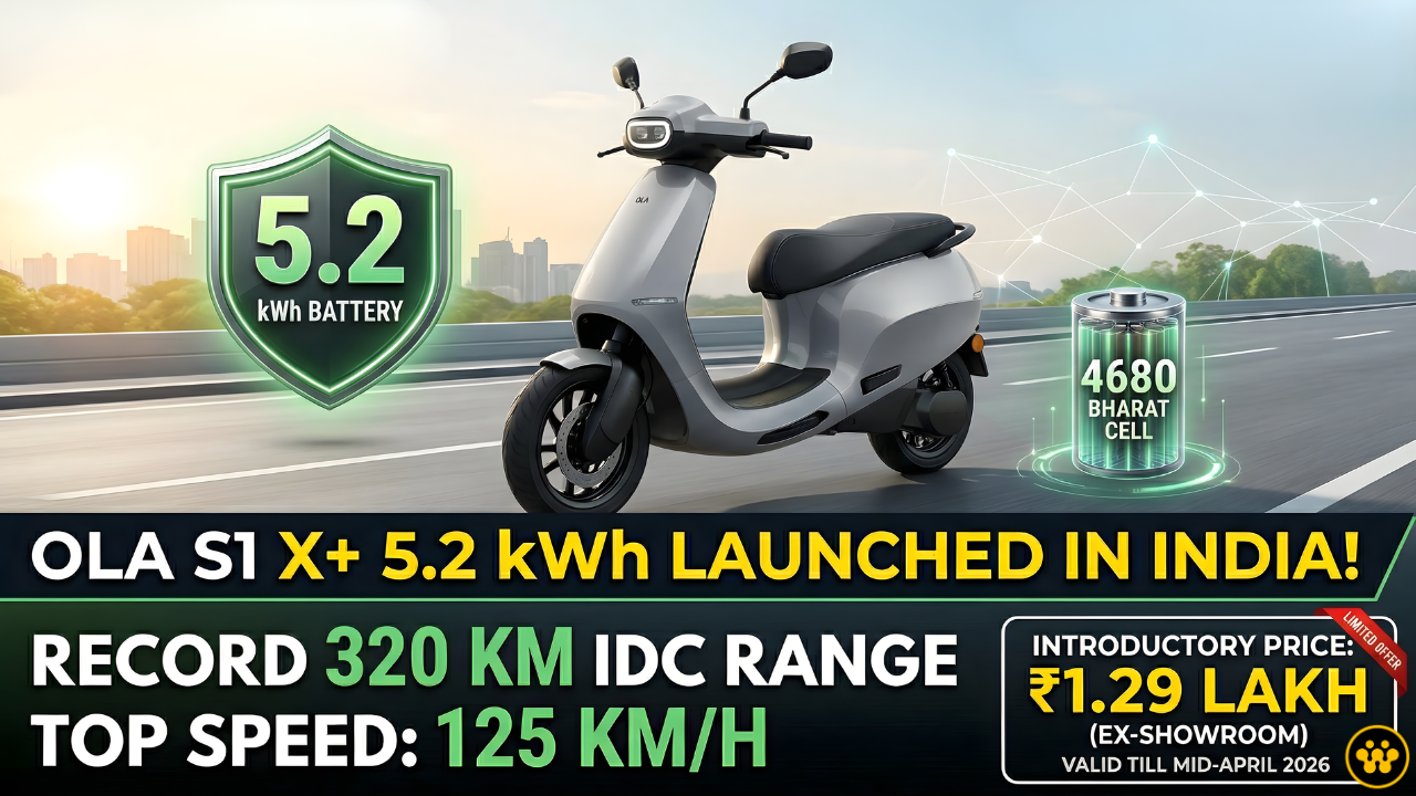 Ola S1 X+ 5.2 kWh Launched with 320 KM Range: Check Price, Specs