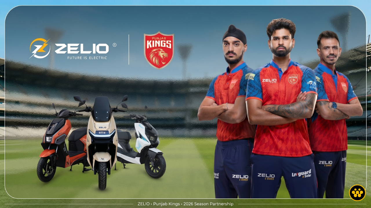 Zelio E-Mobility Hits a Six as Official EV Partner for Punjab Kings in IPL 2026