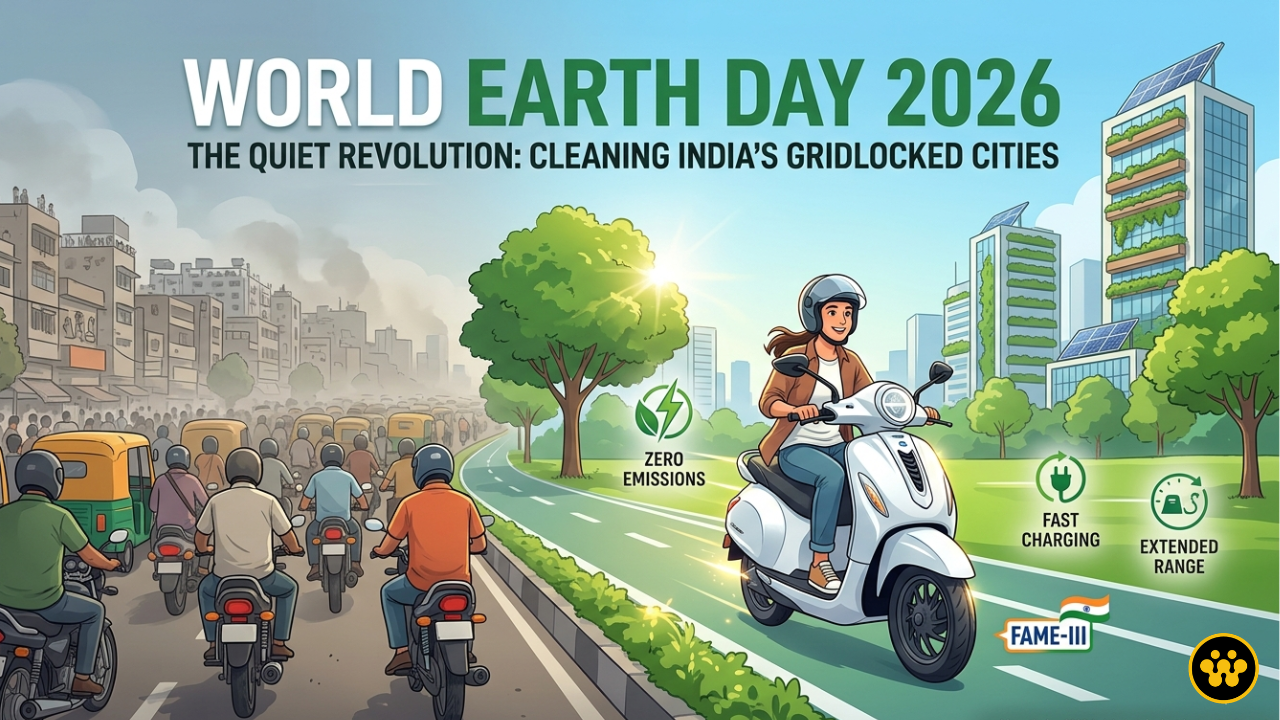 World Earth Day 2026: How Electric Scooters are Cleaning Up India’s Gridlocked Cities