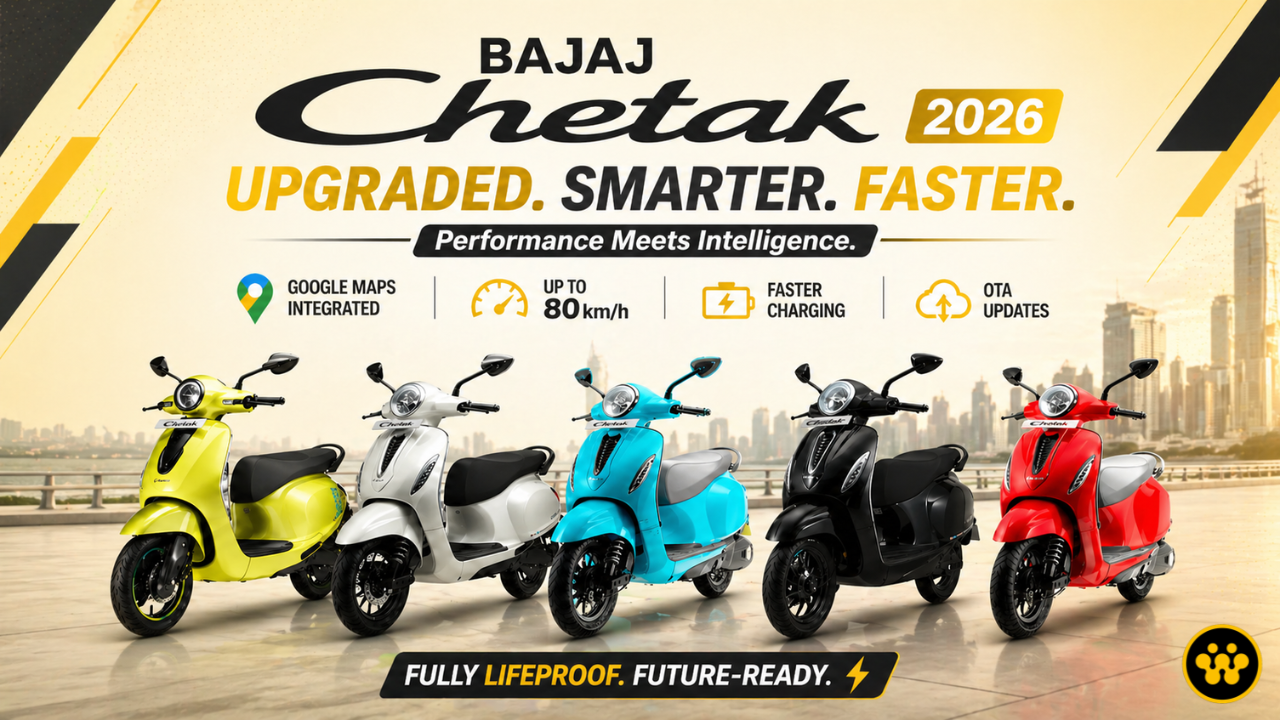 Bajaj Upgrades Chetak Portfolio with Google Maps, Higher Top Speed, and Enhanced Features