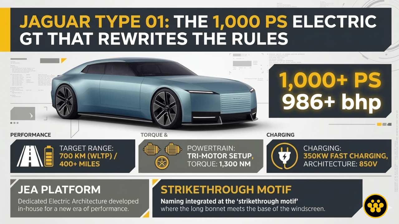 Jaguar Type 01: The 1,000 PS Electric GT That Rewrites the Rules