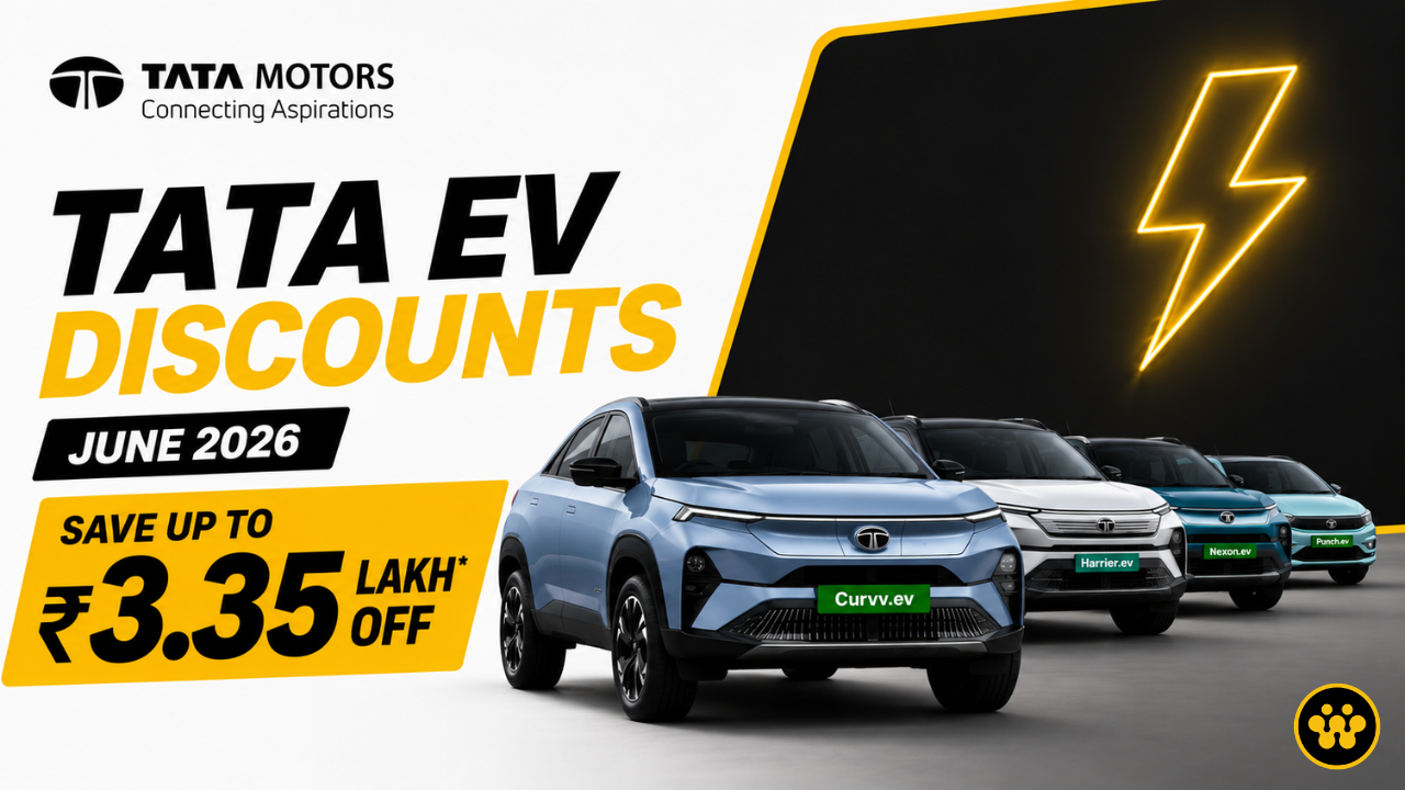 Tata EV Discounts June 2026: Save Up to Rs 3.35 Lakh on Curvv EV, Harrier EV, Nexon EV & More