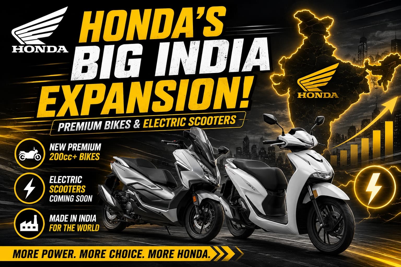 Honda Gears Up for Massive India Expansion: Premium Bikes and Electric Scooters on the Horizon