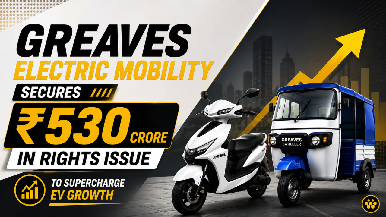 Greaves Electric Mobility Secures ₹530 Crore in Rights Issue to Supercharge EV Growth