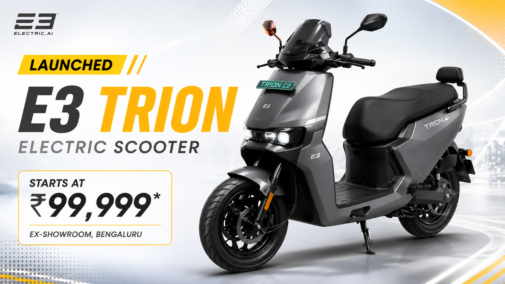 E3 Trion Electric Scooter Launched at ₹99,999