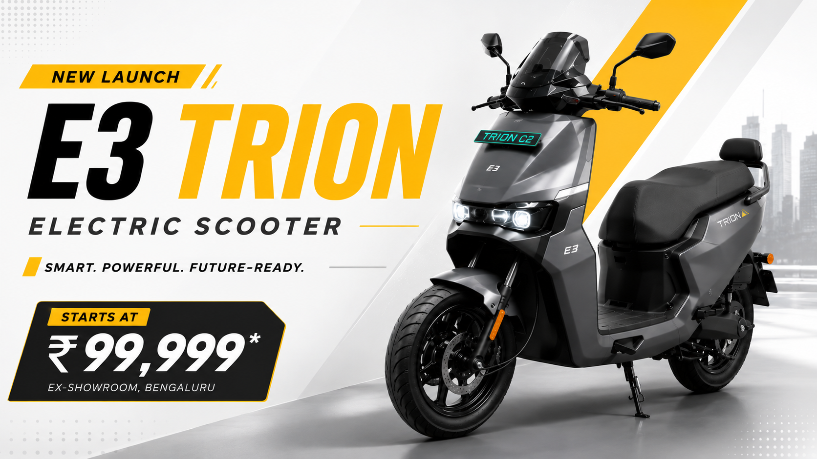 E3 Trion Electric Scooter Launched at ₹99,999