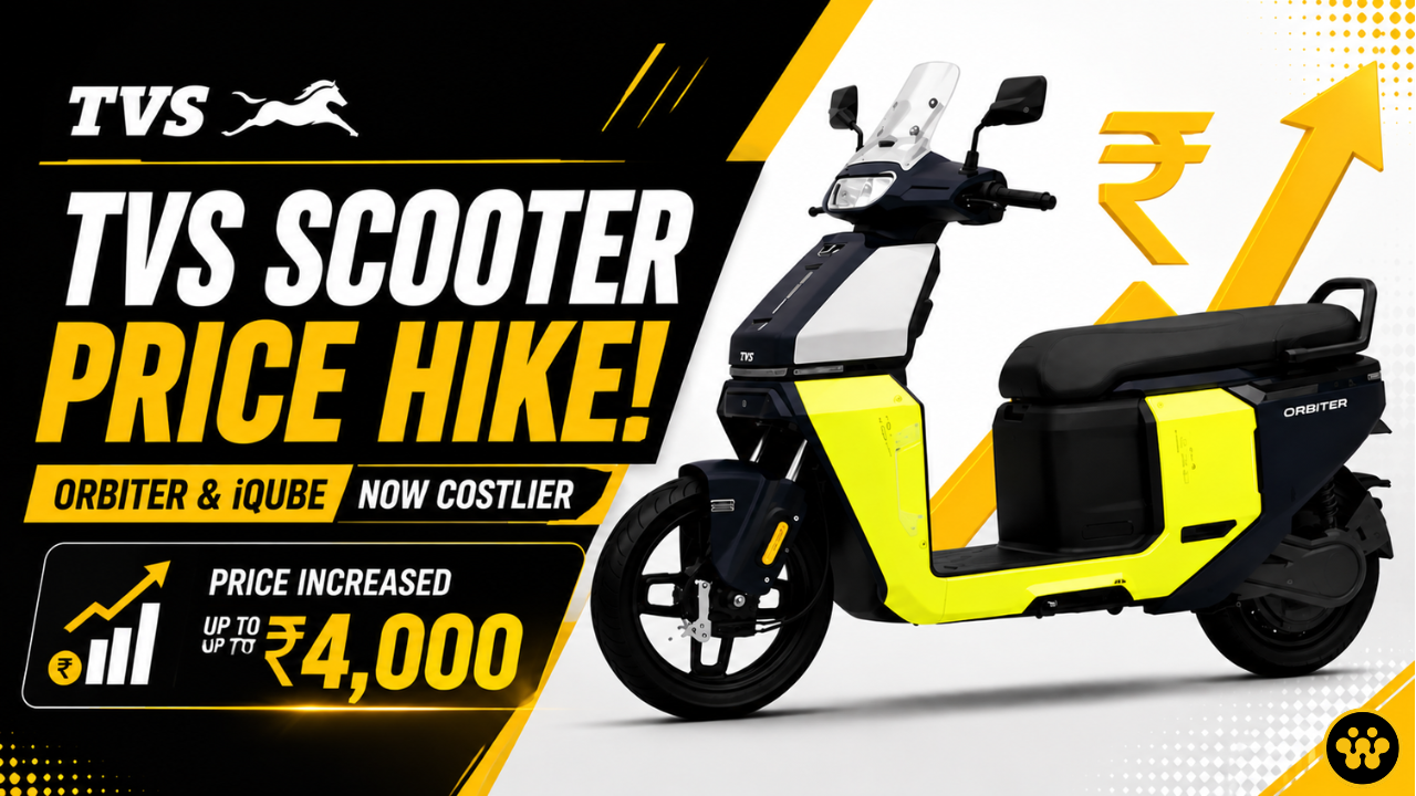 TVS Hikes Electric Scooter Prices: iQube and Orbiter Now Costlier