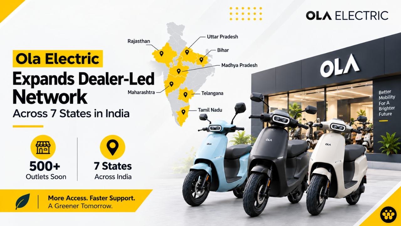 Ola Electric Shifts Retail Strategy: First Wave of Dealer-Operated Stores Goes Live Across Seven States