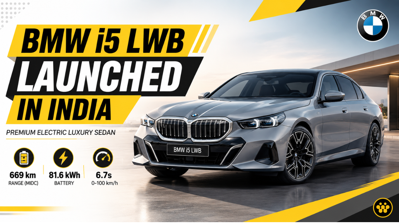 BMW i5 Long Wheelbase Launched in India at ₹79.60 Lakh: Range, Specs, and Features