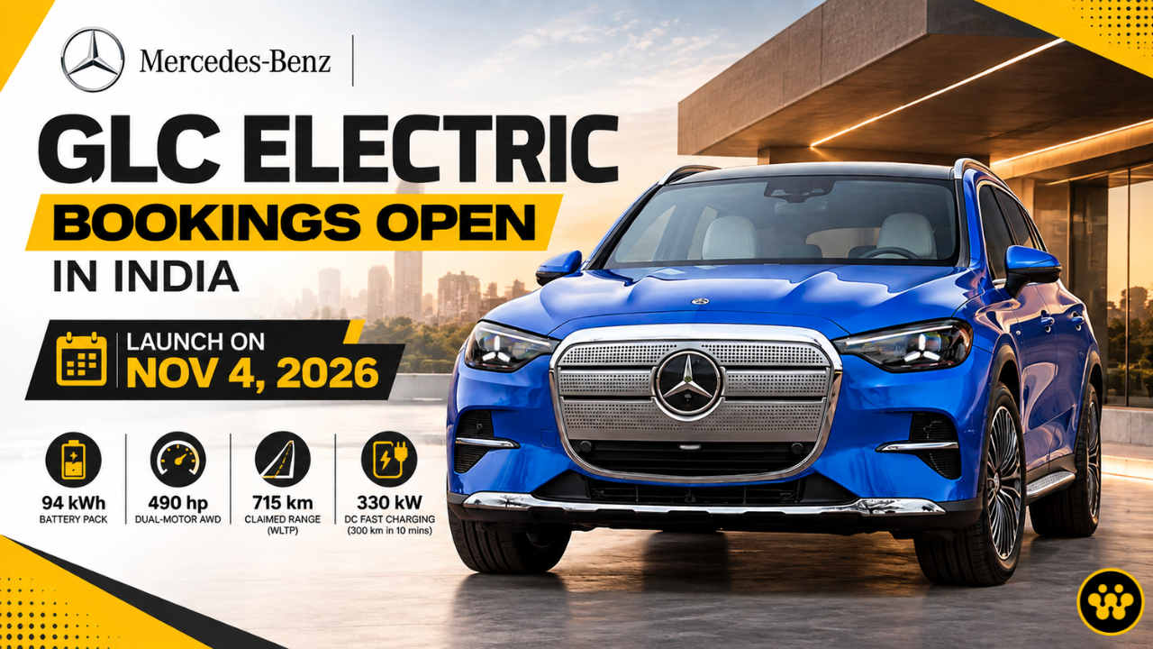 Mercedes-Benz GLC Electric Bookings Open in India Ahead of Nov 4 Launch: Price, Range, and Specs