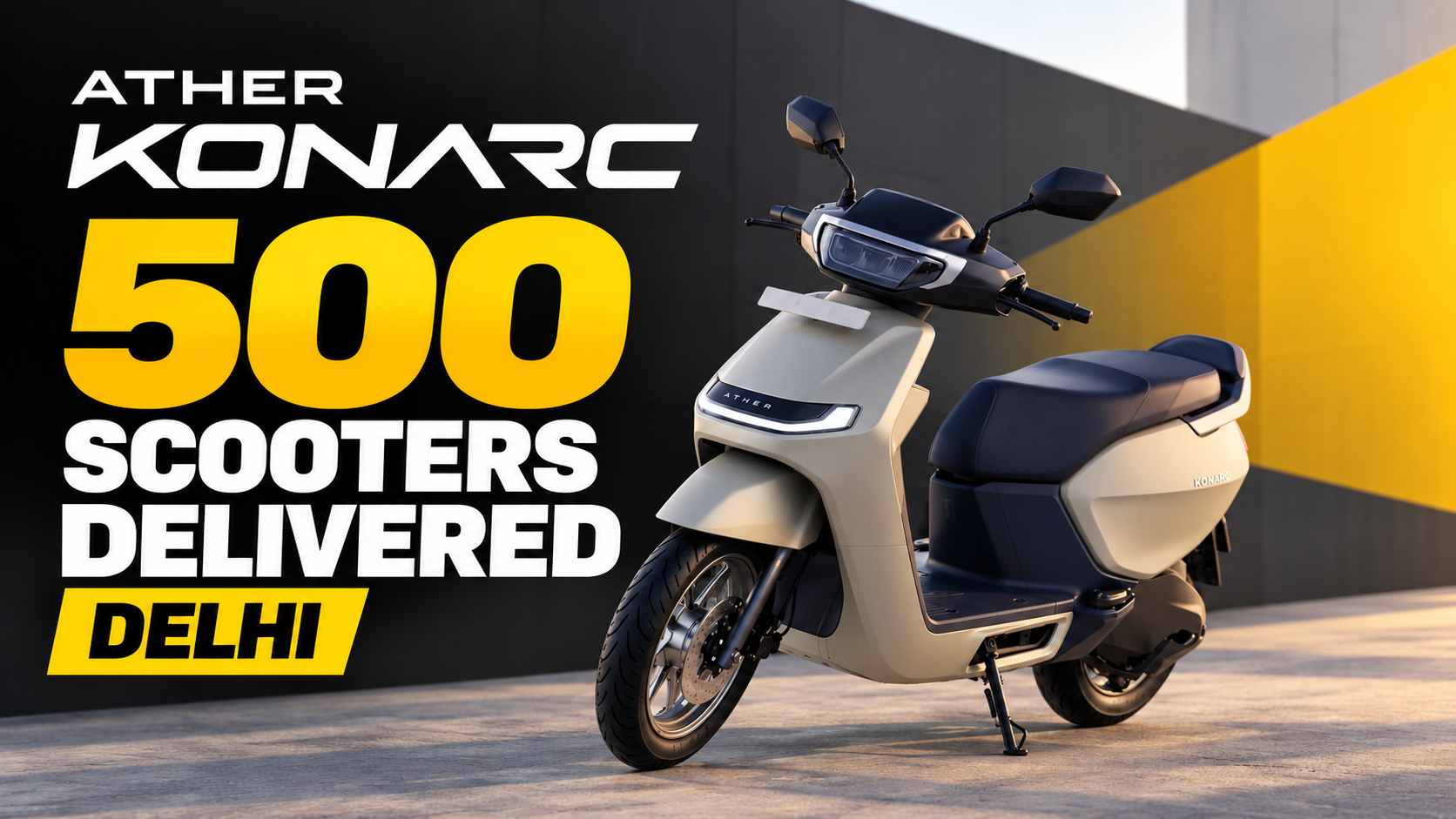 Ather Konarc: 500 Electric Scooters Delivered in Single Day in Delhi
