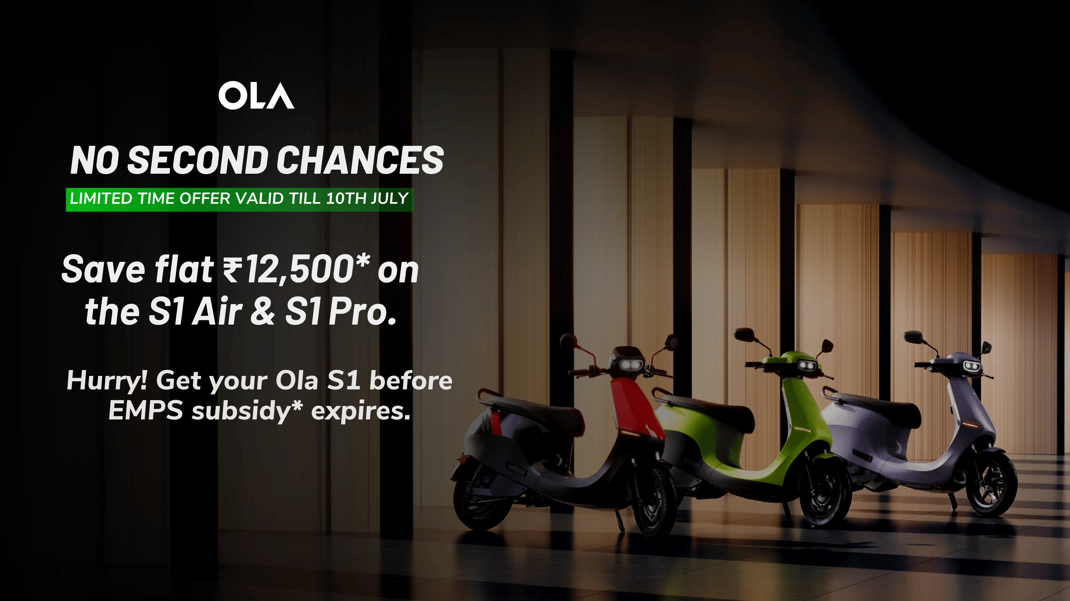 Ola Electric offer:  Enjoy ₹ 2,500 off on S1 Pro and S1 Air
