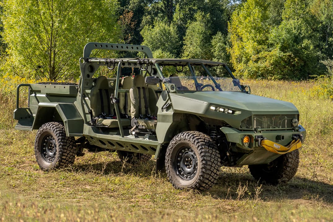 General Motors unveils electric military concept vehicle 