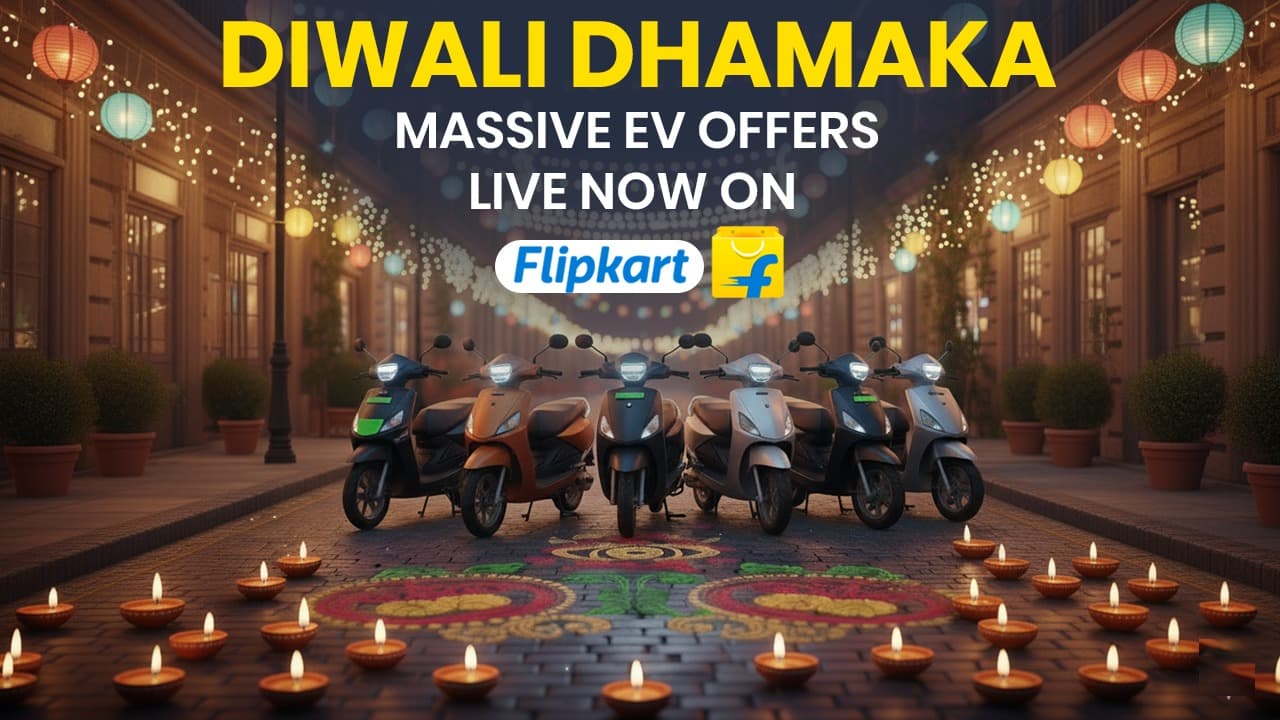 Diwali Dhamaka 2025: Flipkart Offers Massive Discounts on Electric Vehicles This Festive Season