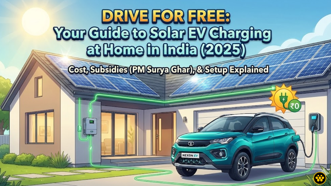 Drive for Free : The Ultimate Guide to Solar EV Charging at Home in India (2025)